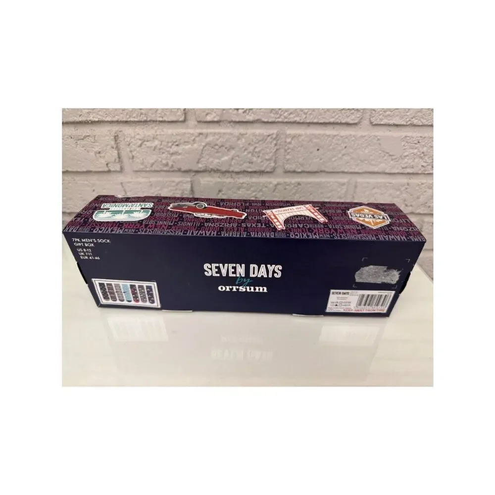 Orrsum 7 Day Men’s Sock Gift Box Size 8-12